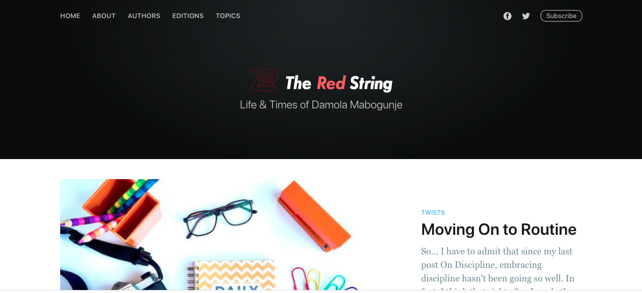 The Red String Homepage © 2020