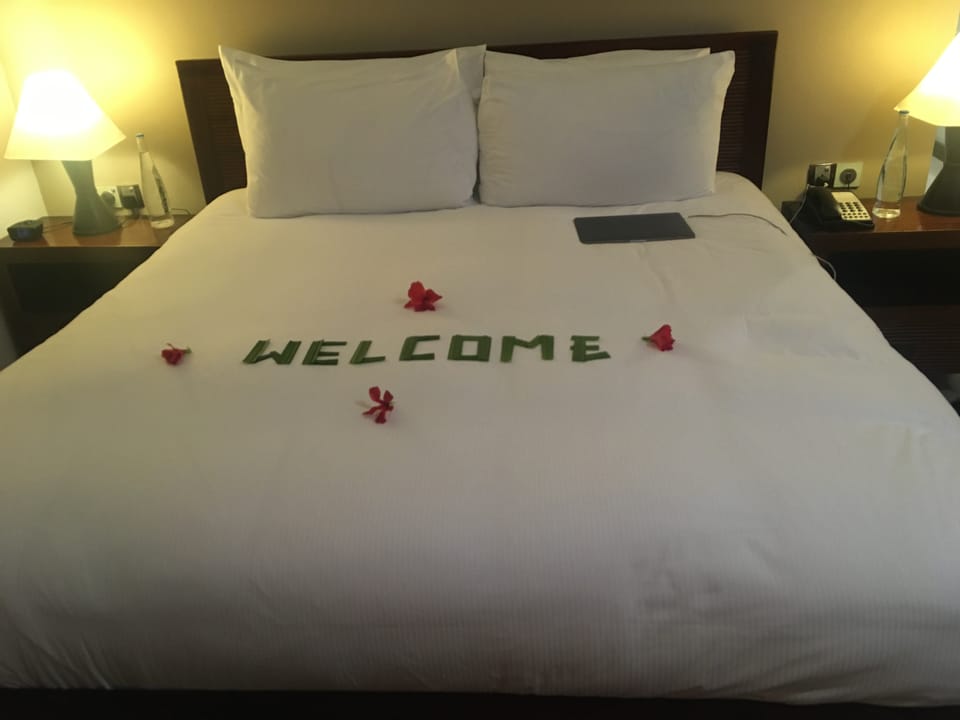 Welcome Bed in the Double Tree Hilton at Mahe, Seychelles