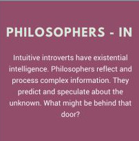 Philosophers / Intuitive Introverts